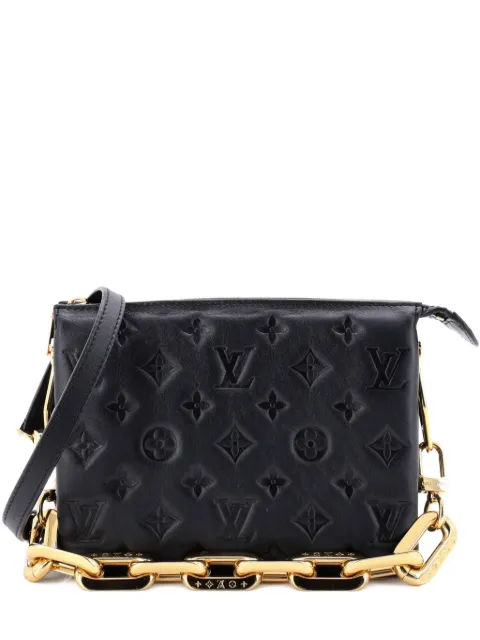 Louis Vuitton Pre-Owned Coussin Bag Monogram Embossed Lambskin BB crossbody bag Black 1EZNW6VAW0DVJK65