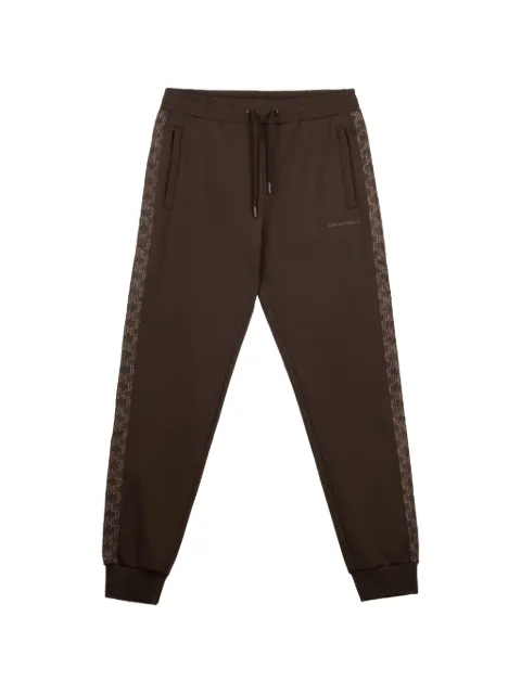 Karl Lagerfeld logo-pattern track pants Brown 705001561902