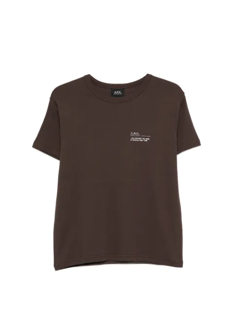 A.P.C. logo-detail T-shirt Brown COHMWH26577