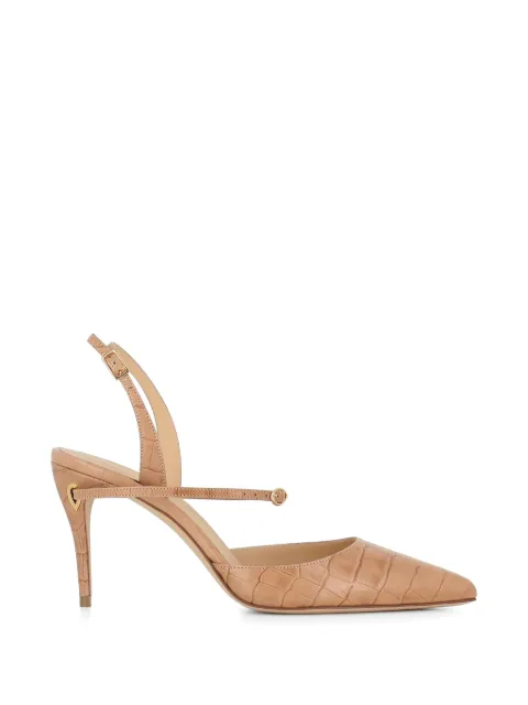 Jennifer Chamandi Vittorio reptile-effect strap pumps Neutrals VITTORIO85