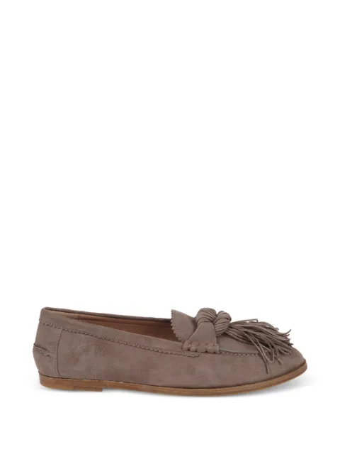Aquazzura tassel suede loafers Brown FDEFLAM0SUE