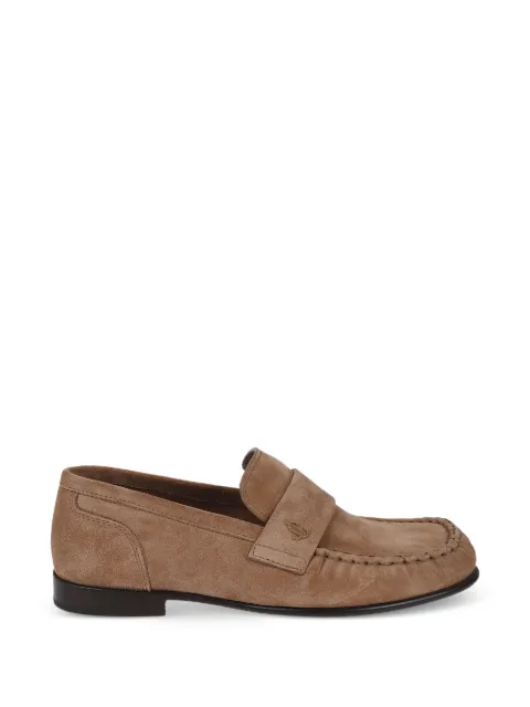 Jimmy Choo Ellis penny-strap suede loafers Neutrals ELLISSUE