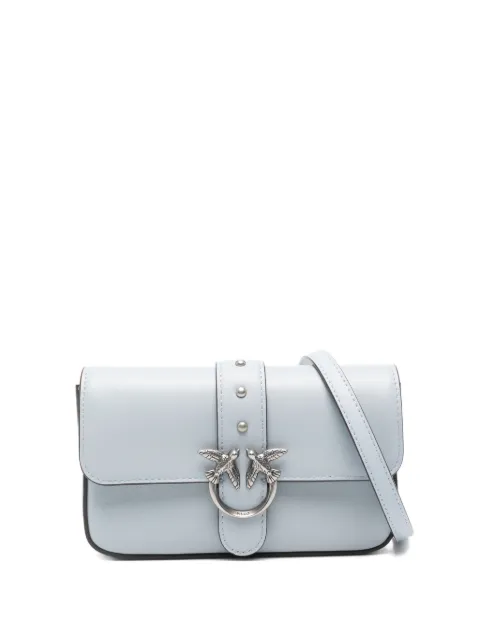 PINKO baby Love Bag One Slouchy shoulder bag in leather Blue 105353A0QO