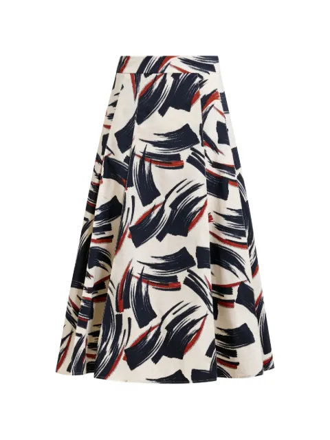 Essentiel Antwerp printed midi skirt Neutrals JAELYN