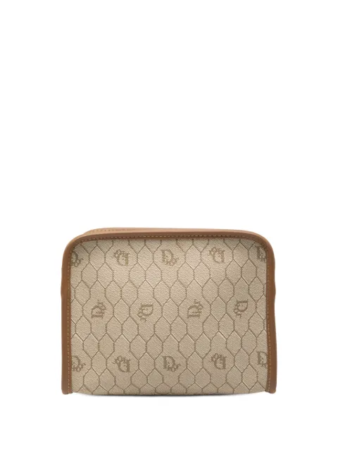 Christian Dior Pre-Owned 20th Century Honeycomb Coated Canvas pouch Brown IWESQSNL9JPTWSXV