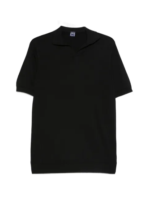 Fedeli short-sleeve polo shirt Black MU0D5914