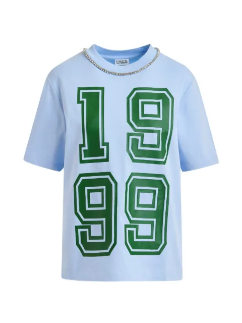 Essentiel Antwerp Jisos number-print T-shirt Blue JISOS