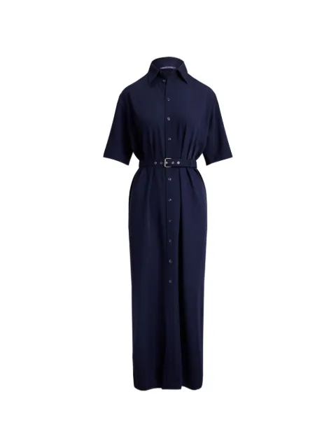 Ralph Lauren Collection Carol belted short-sleeve dress Blue 290P10063001