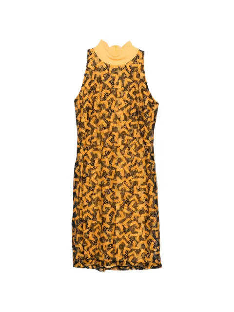 Versace Pre-Owned 2010s high-neck dress Yellow VE420AND