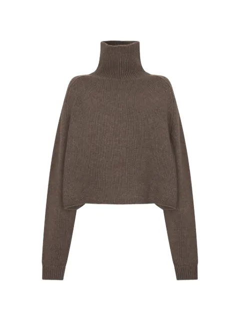 Lisa Yang roll-neck long-sleeve sweater Brown 2025107