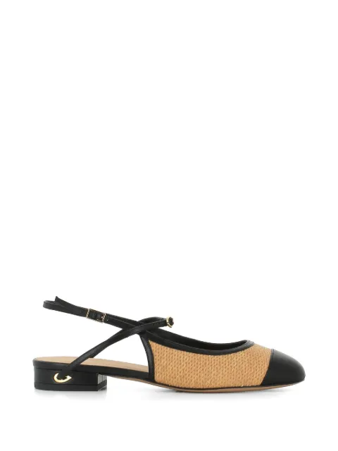 Jennifer Chamandi Mattia strap woven pumps Neutrals MATTIA20