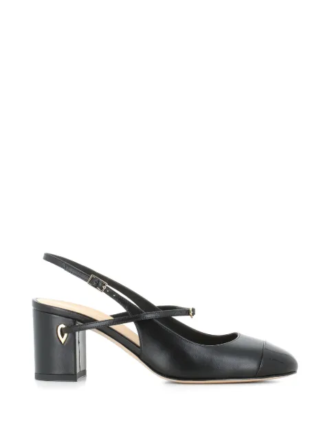 Jennifer Chamandi Mattia cap-toe slingback pumps Black MATTIA65