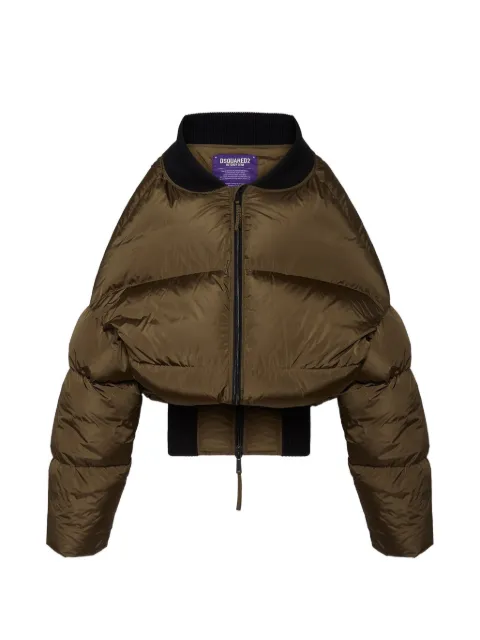 DSQUARED2 Big ribbed puffer jacket Green S72AM1101S53817