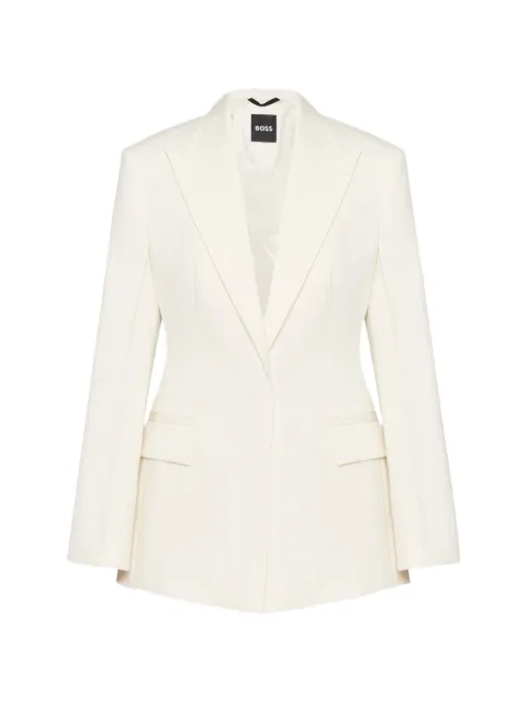 BOSS buttoned blazer Neutrals 50553928