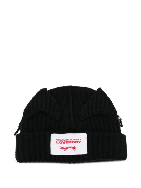 Charles Jeffrey Loverboy Chunky ears beanie Black CHUNKYEARSBEANIE