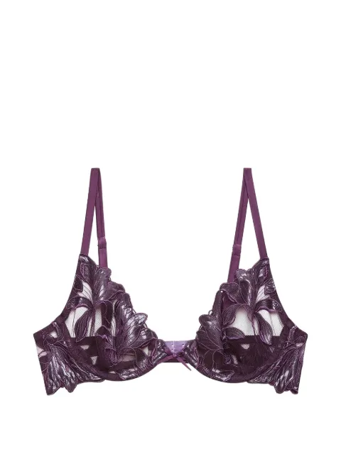 Fleur Du Mal Lily Embroidery demi bra Purple BR03231063