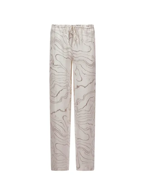 Mia Peculiar pattern palazzo pants Neutrals RMPST02