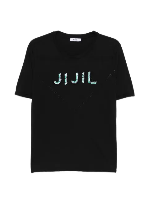JIJIL JOLIE sequin-logo T-shirt Black JPE20TS0360JE0081