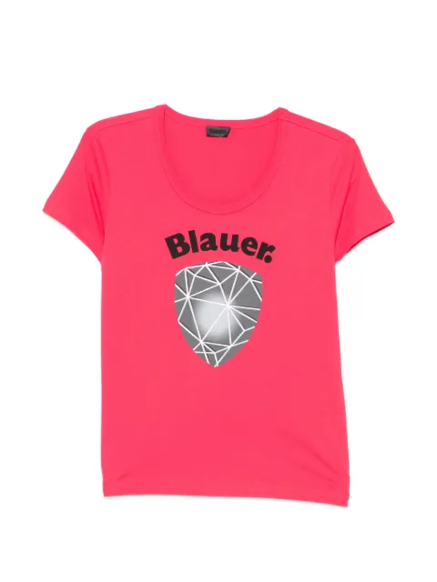 Blauer logo-print cotton T-shirt Pink 21SBLDH02399006006
