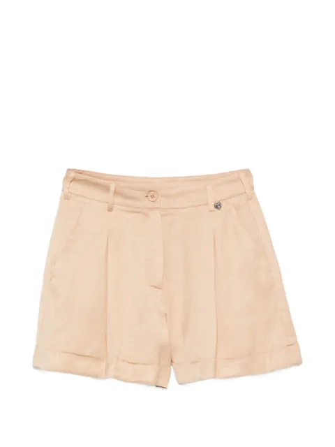 MY TWIN pleated-detail belt-loops shorts Neutrals 201MT2022