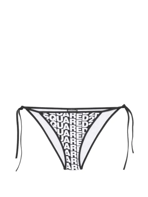 DSQUARED2 logo-print side-tie briefs Black D6B083000ISA01