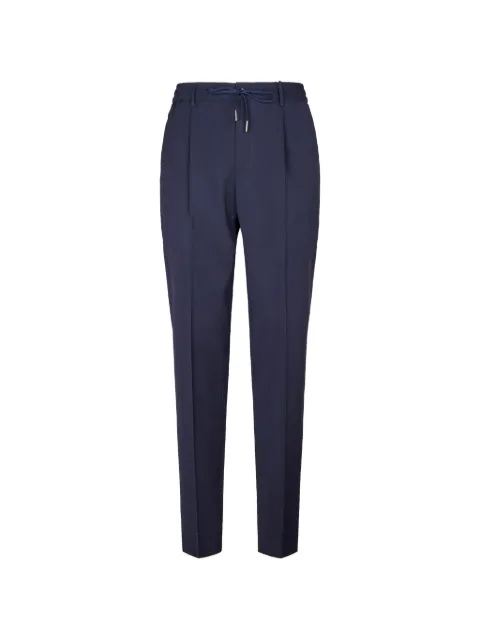 Tagliatore seersucker drawstring trousers Blue PNEWMANTGT550019B34051254