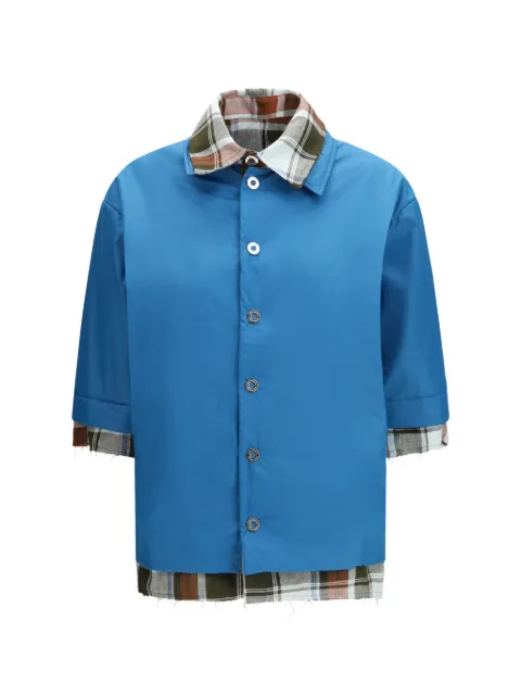 MARBELL Peggy checked shirt Blue BSS1002