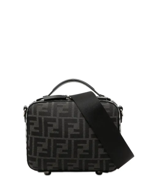 Fendi Pre-Owned 2010-2025 Mini Zucca Canvas Suitcase Bag satchel Black ACQK5O7DLBVUE677