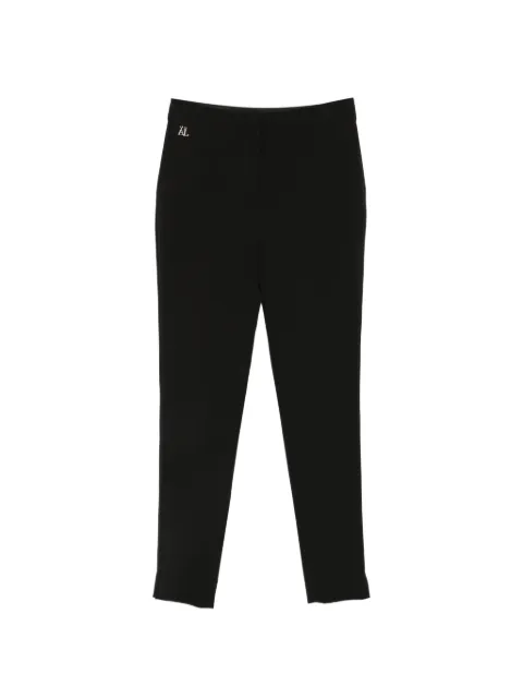 ALESSANDRO LEGORA logo-plaque slim-fit trousers Black AT320