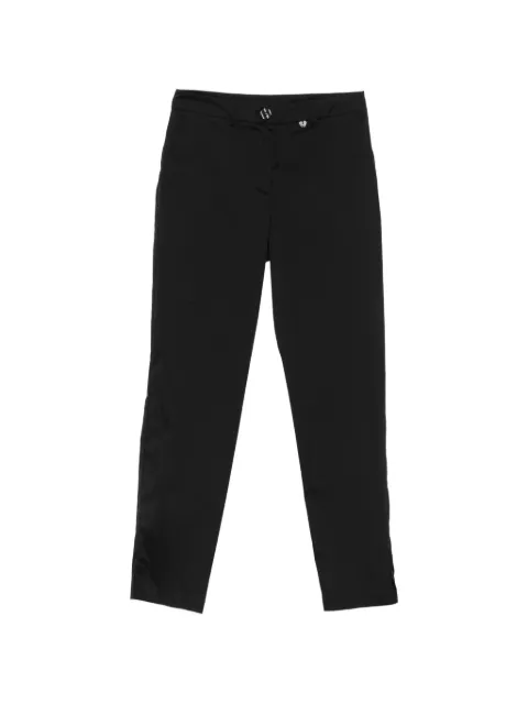 MY TWIN heart-plaque slim-fit trousers Purple 201MP218A00006NERO
