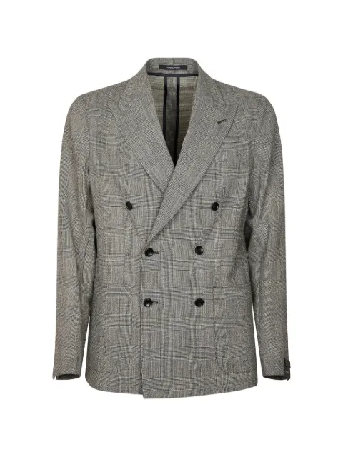Tagliatore Prince of Wales check double-breasted jacket Grey ADARREL20K14PE120185N1130