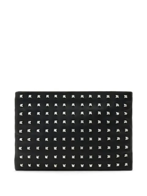 AllSaints Bettina studded zip clutch bag Black W614XD