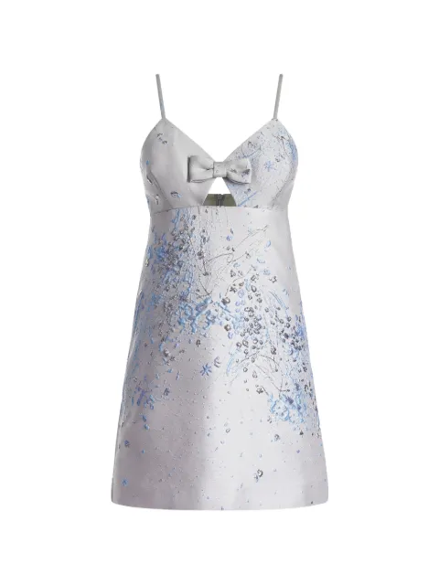 Mia Peculiar bow-embellishment mini dress Grey 04MPBD01