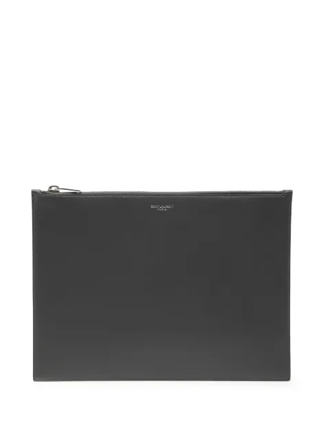 Saint Laurent Pre-Owned 2020 Leather Zip clutch bag Black 6HVTZBKJHZLNSRFG