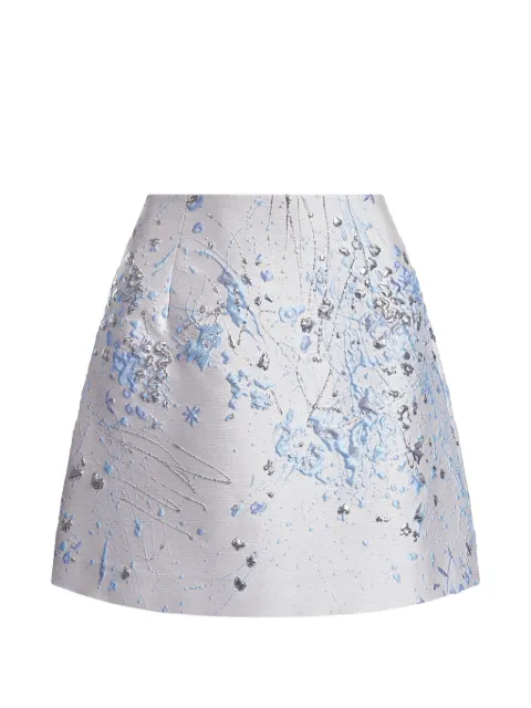 Mia Peculiar brocade mini skirt Grey 04MPBS02