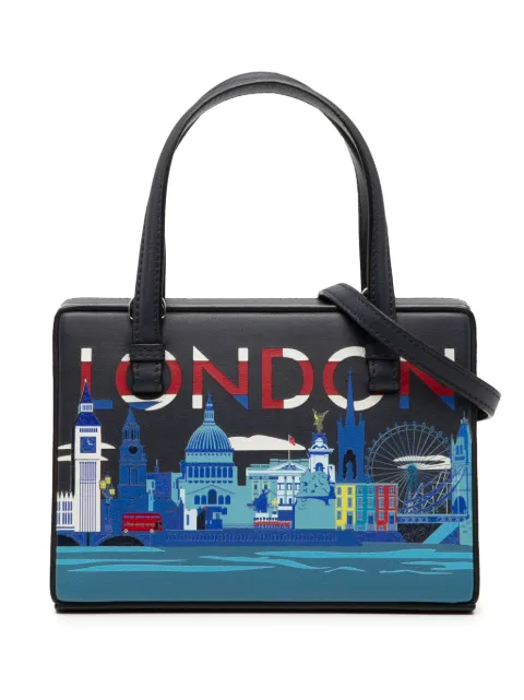 Loewe Pre-Owned 2019 Small Leather London Postal Top Handle Bag satchel Blue CYIUM4RSGTHN27T6