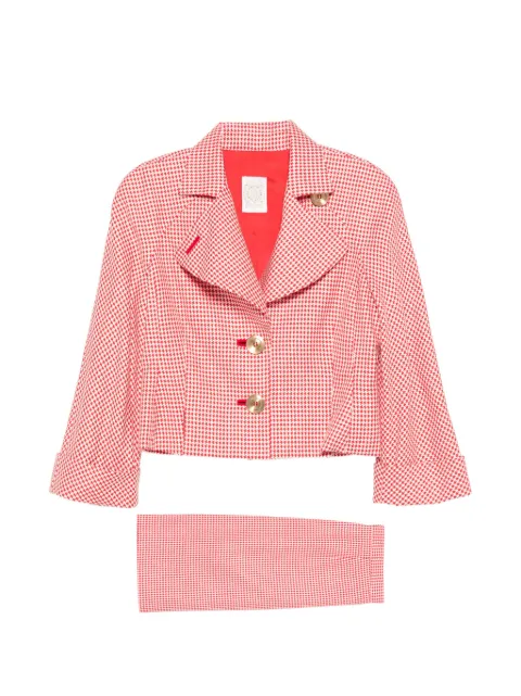 Gianfranco Ferré Pre-Owned 1990s houndstooth suit Red GF350AMR