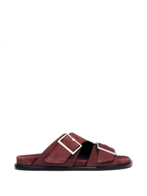 ALOHAS buckle strap slides Brown S101185