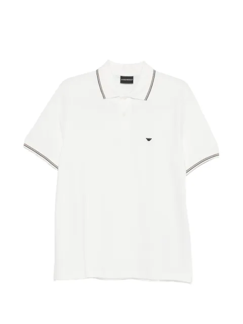 Emporio Armani stripe-trim polo shirt White EM004606AF23090