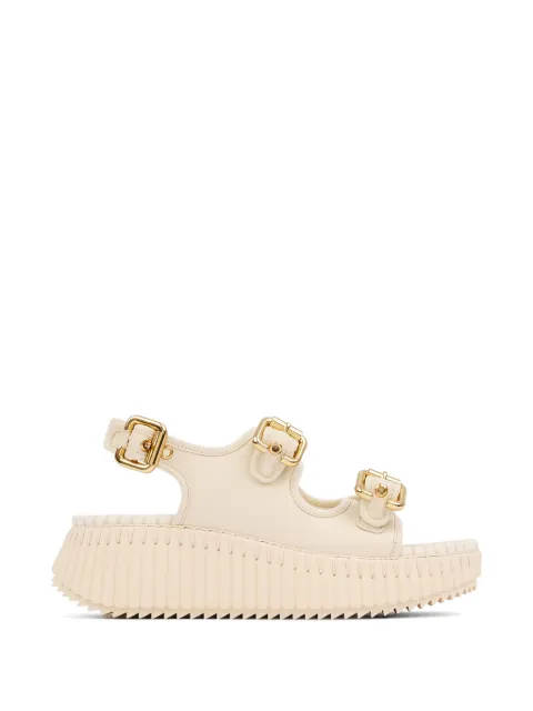 Chloé Nama leather sandals Neutrals CH26S17KSN