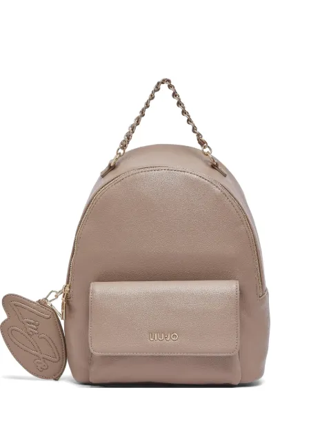 LIU JO detachable-coin-purse chain-strap backpack Brown AA6324E1012