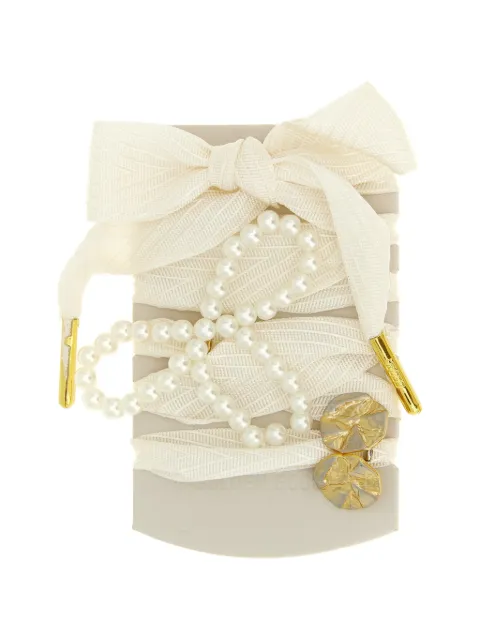 Golden Goose geometric beaded shoelaces Neutrals GUZ00277Z000227
