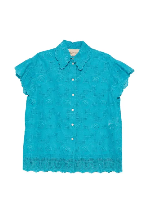 Valentino Garavani lace shirt Blue BAA0F1A4G