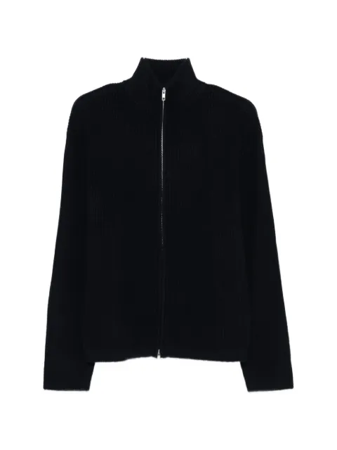 Soft Goat zip ribbed cardigan Blue SF24075