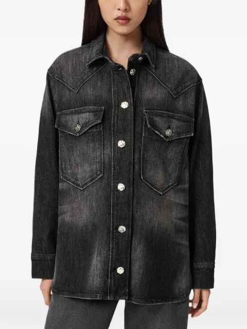 AllSaints Bryn buttoned pocket shirt Black W094PD