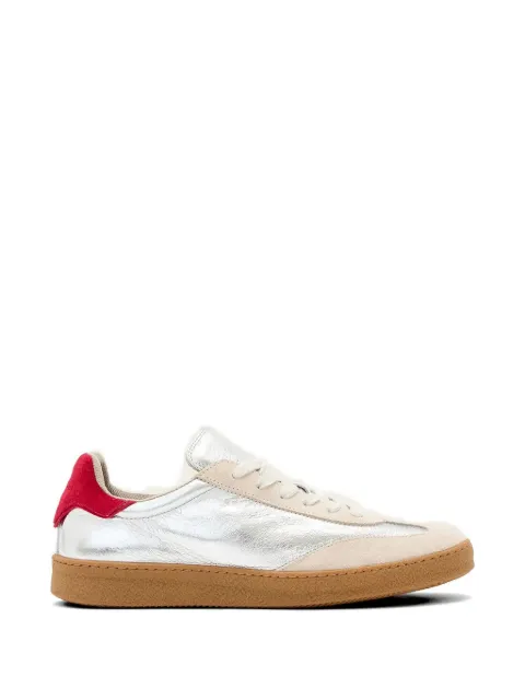 AllSaints Thelma red-detail sneakers Silver W072FB