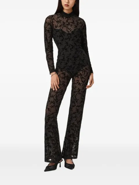 AllSaints Rylee floral long-sleeve jumpsuit Black W052TD