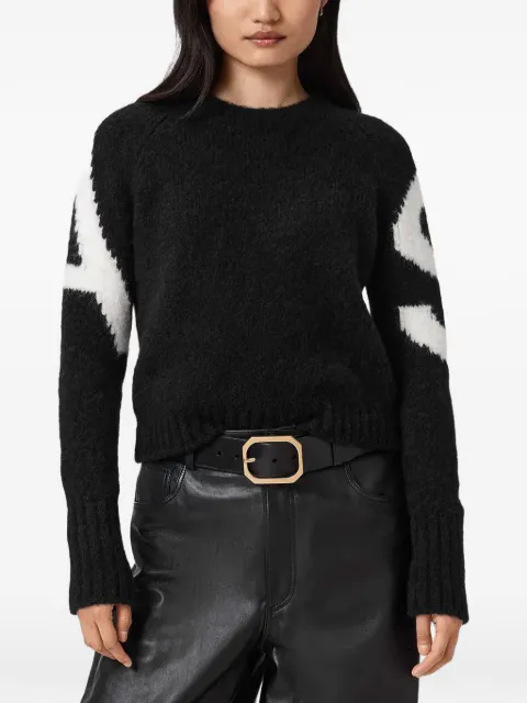 AllSaints Sylvie long-sleeve graphic sweater Black W088KD