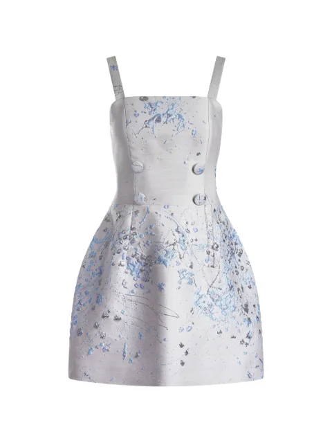 Mia Peculiar button-embellishment mini dress Grey 04MPBD02