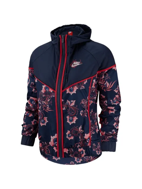 Nike floral-print windbreaker Blue 922188